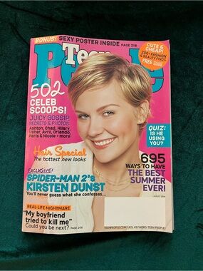 Vintage Teen People Magazine August 2004 Kirsten Dunst Cover